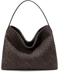 Woven Suede Shoulder Bag for Women Suede Hobo Bag Tote Elegant Handbag Satchel for Work Travel