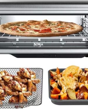 Ninja Foodi 9-in-1 Digital Oven Air Fry, Air Roast/ Broil, Bake, Bagel, Toast, Dehydrate, Keep Warm, and Reheat - Stainless Steel