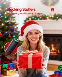 Bluetooth Speaker with HD Sound, Portable Wireless, IPX5 Waterproof, Up to 20H Playtime, TWS Pairing, BT5.3, for Home/Party/Outdoor/Beach, Stocking Stuffers, White Elephant Gifts for Adults (Black) - Image 8