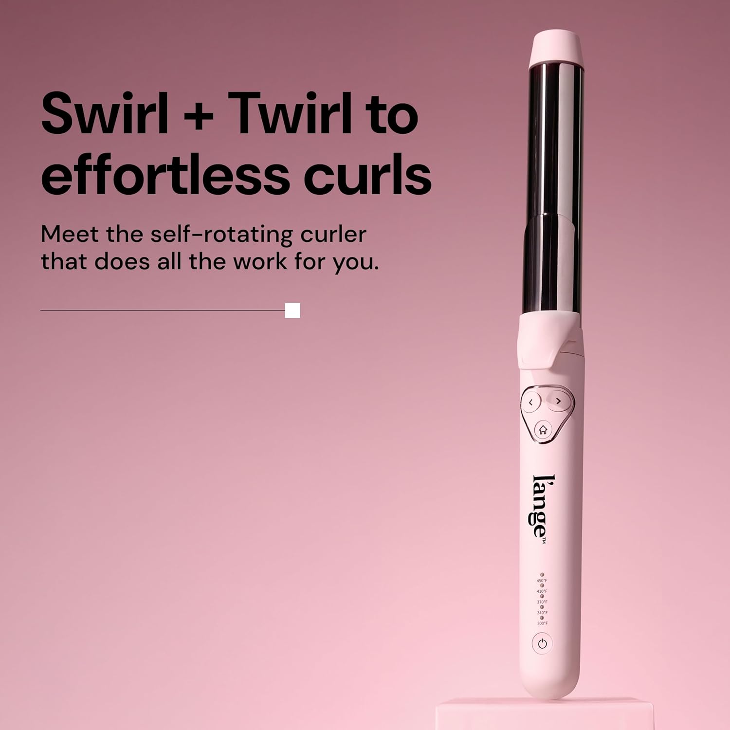 L'ANGE HAIR Le Pirouette 32MM Titanium Rotating Curling Iron Self-Rotating Curler | Curls and Waves for Beginners and Pros | Premium Titanium 1.25 Inch Barrel | Blush - Image 7