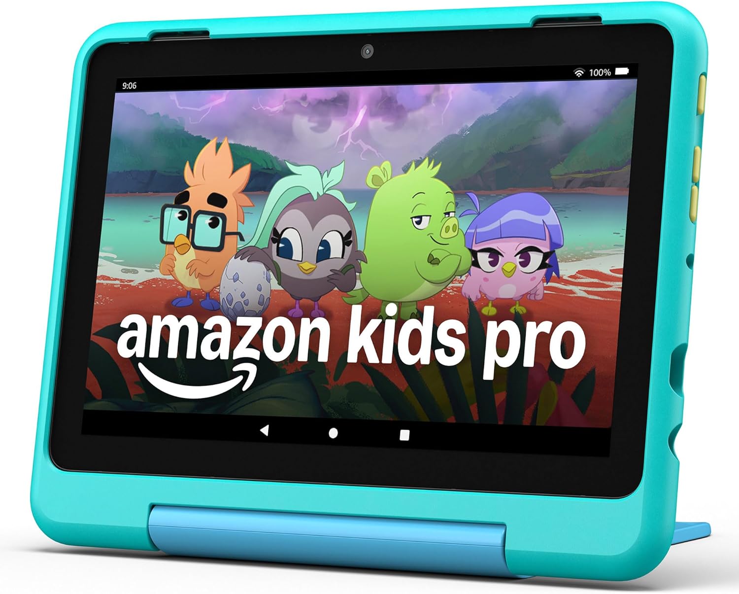 Amazon Fire HD 8 Kids Pro tablet, ages 6-12. Bright 8" HD screen, includes ad-free content, parental controls, 13-hr battery, slim case for older kids, 64GB, Hello Teal, (2024 release)