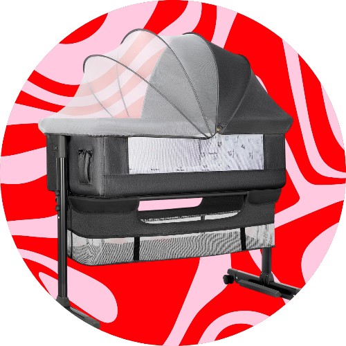 Baby Bassinet, Baby Basinet Bedside Sleeper, Easy to Fold Portable Crib Side Bassinet 2025new Style Girl/boy bassinets (Dark Gray)