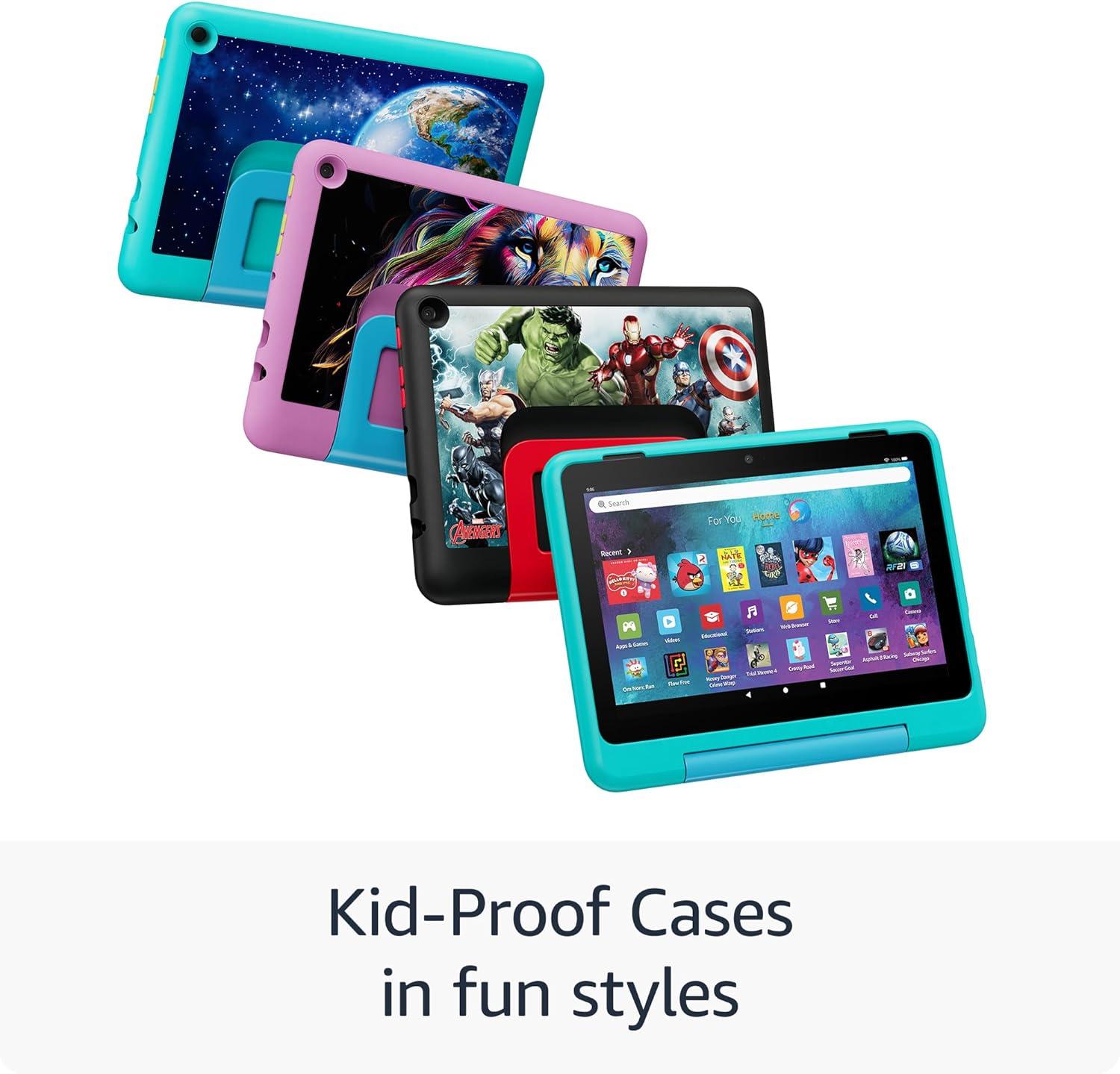 Amazon Fire HD 8 Kids Pro tablet, ages 6-12. Bright 8" HD screen, includes ad-free content, parental controls, 13-hr battery, slim case for older kids, 64GB, Hello Teal, (2024 release) - Image 2