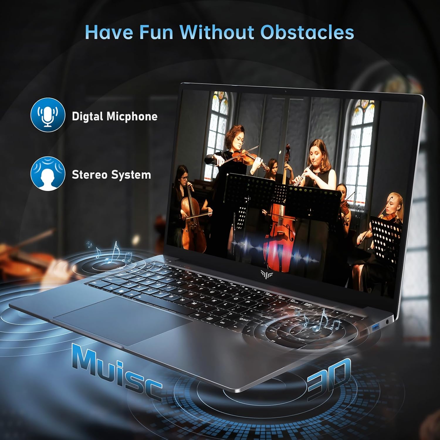 ACEMAGIC 2024 Laptop, 16.1-inch FHD Display Laptop with AMD Ryzen 7 5700U Processor(8C/16T), 16GB RAM 512GB ROM Laptop Computer, Support WiFi 6, 53Wh Battery, with Backlit Keyboard - Image 3