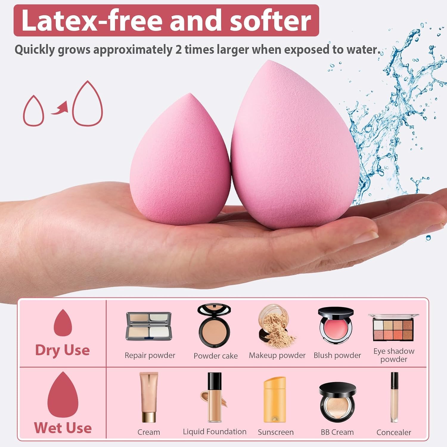 Makeup Brush Set, 42Pcs Makeup Tool Set Premium Synthetic Foundation Powder Concealers Eye Shadows Blush Makeup Brushes Kit with Makeup Sponge, Powder Puffs for Beginner & Professional - Image 5