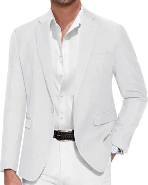 COOFANDY Men's Casual Blazer One Button Sport Coat Slim Fit Lightweight Suit Blazer Jacket