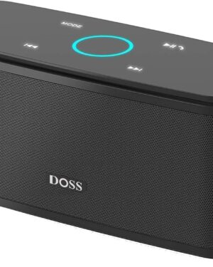 DOSS SoundBox Touch Wireless Bluetooth Speaker with 12W HD Sound and Bass, IPX5 Waterproof, 20H Playtime, Handsfree, for Office, Home, Outdoor, Travel-Upgraded