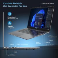 ACEMAGIC 2024 Laptop, 16.1-inch FHD Display Laptop with AMD Ryzen 7 5700U Processor(8C/16T), 16GB RAM 512GB ROM Laptop Computer, Support WiFi 6, 53Wh Battery, with Backlit Keyboard - Image 5