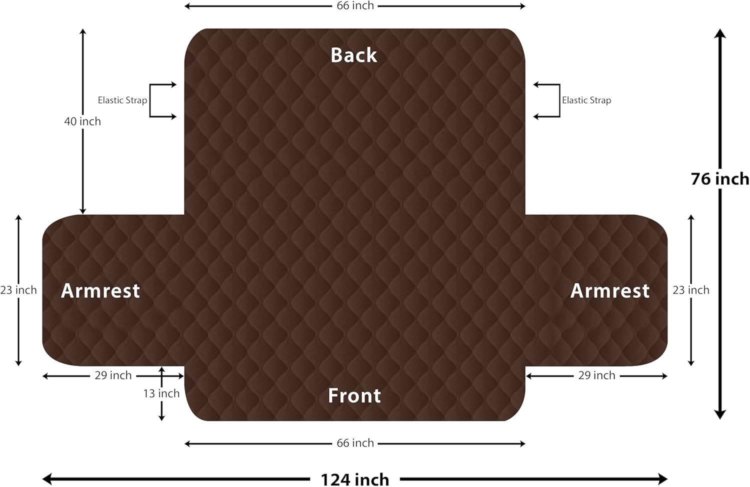 Utopia Bedding Reversible Sofa Couch Cover, Water Resistant Slipcover Furniture Protector with Foam Sticks and Elastic Straps for Kids Dogs Pets (3 Seater, Chocolate/Beige) - Image 4