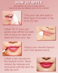 Matte Liquid Lipstick for Women,1Pcs Highly Pigmented Color Lip Stain Tint,Super Velvet Matte Lip Gloss,Up to 16H Wear Lipstain,Long Lasting Waterproof Lipgloss,Non-Stick Cup Lip Makeup-05# Ruby Red - Image 6