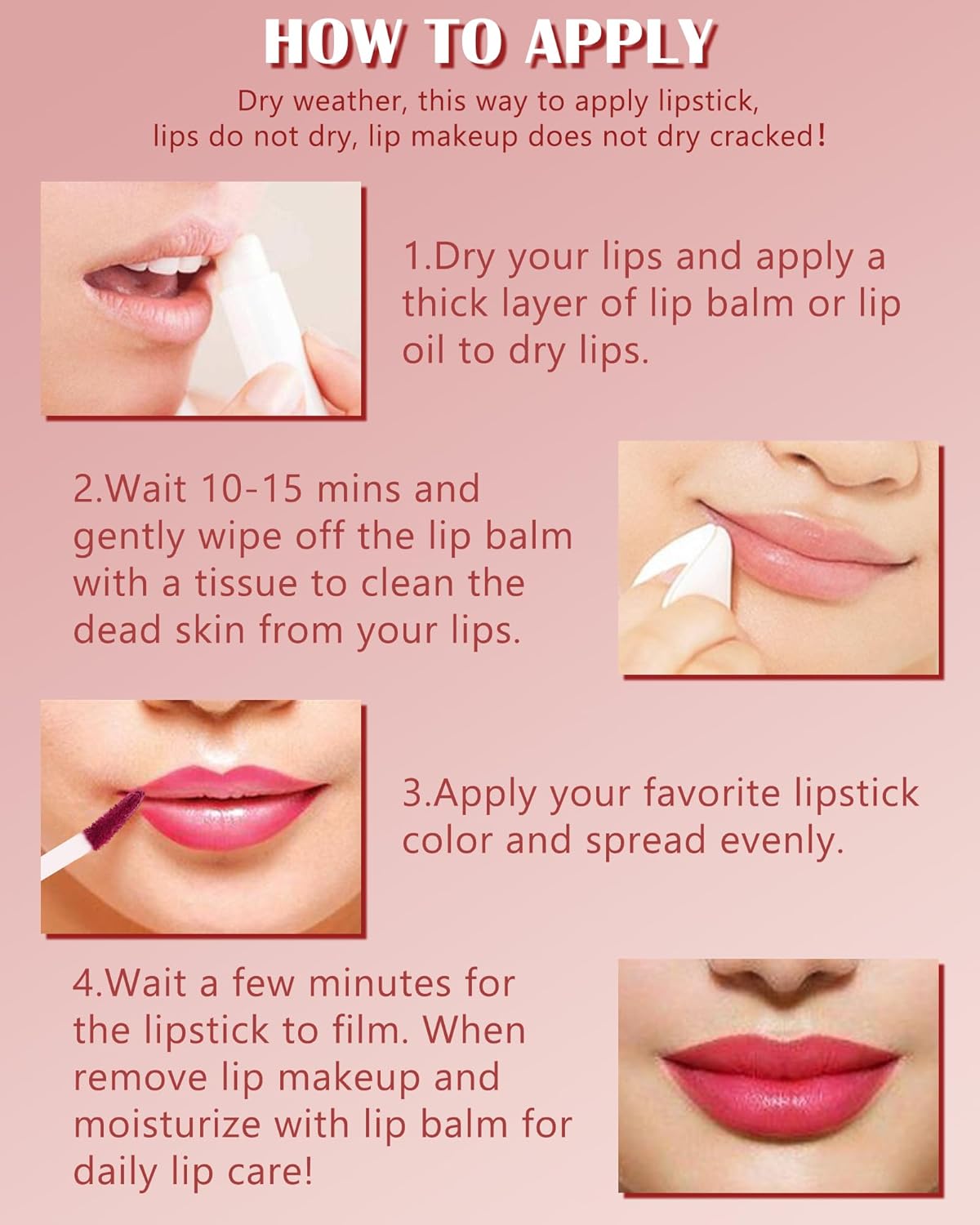 Matte Liquid Lipstick for Women,1Pcs Highly Pigmented Color Lip Stain Tint,Super Velvet Matte Lip Gloss,Up to 16H Wear Lipstain,Long Lasting Waterproof Lipgloss,Non-Stick Cup Lip Makeup-05# Ruby Red - Image 6