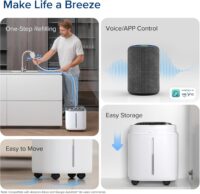 LEVOIT Superior 6000S Smart Evaporative Humidifiers for Home Whole House up to 3000ft², 6 Gal, Last 72-Hour, Premium Filter, Dry Mode, Wheels & Water Fill Hose & Foldable Storage - Quiet Sleep Mode - Image 3