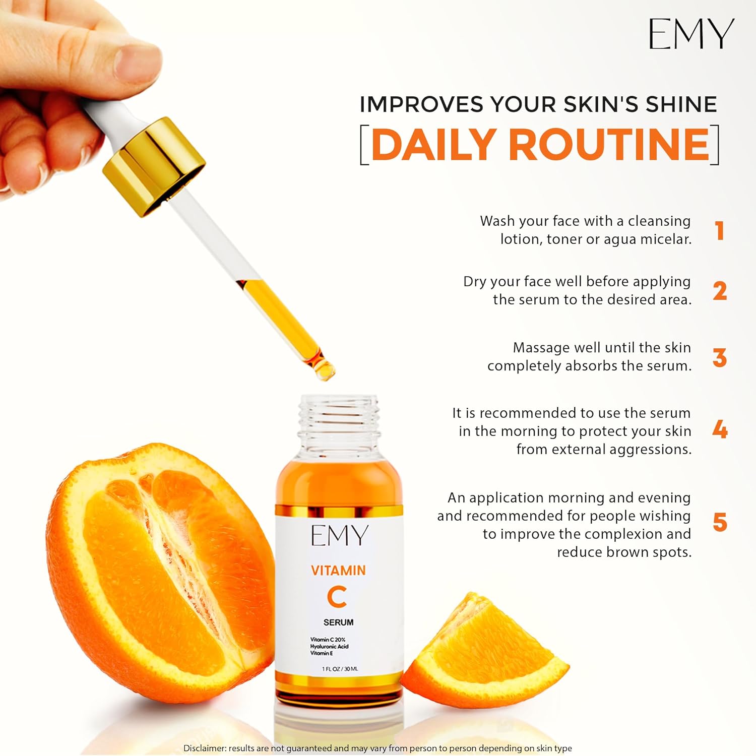 Vitamin C Serum Hyaluronic Acid Anti-aging Face Moisturizer Nourishing Protects your skin Anti-wrinkle care Collagen Glycerin Ascorbic Acid Plumping Cream - Image 2