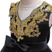 ODASDO Flower Girl Dress Kids Baby Sequin Bowknot Tutu Princess Wedding Bridesmaid Birthday Party Pageant Dress 6M-11T - Image 4