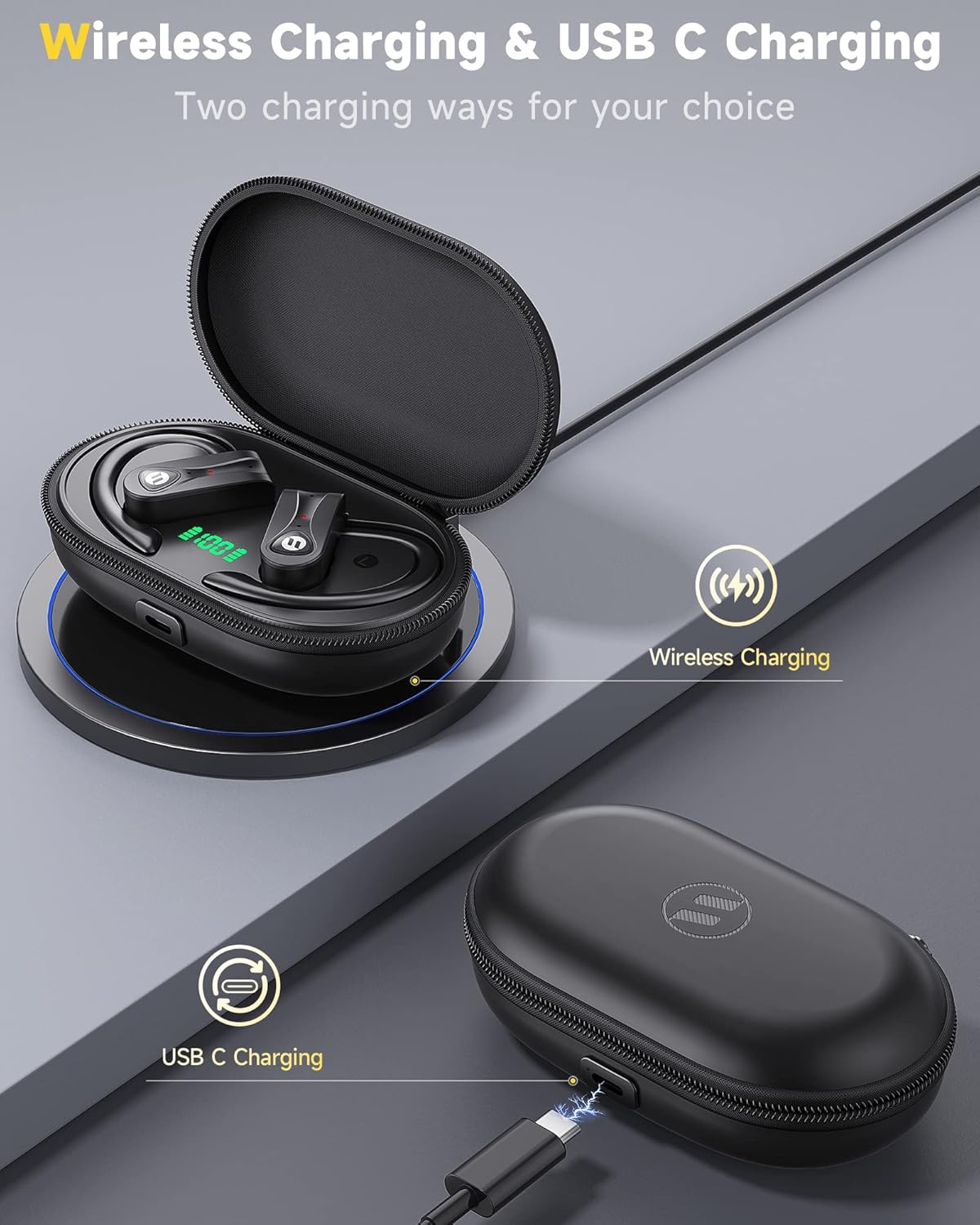 Wireless Earbuds 4 Mic Clear Call Bluetooth Headphones - Image 5