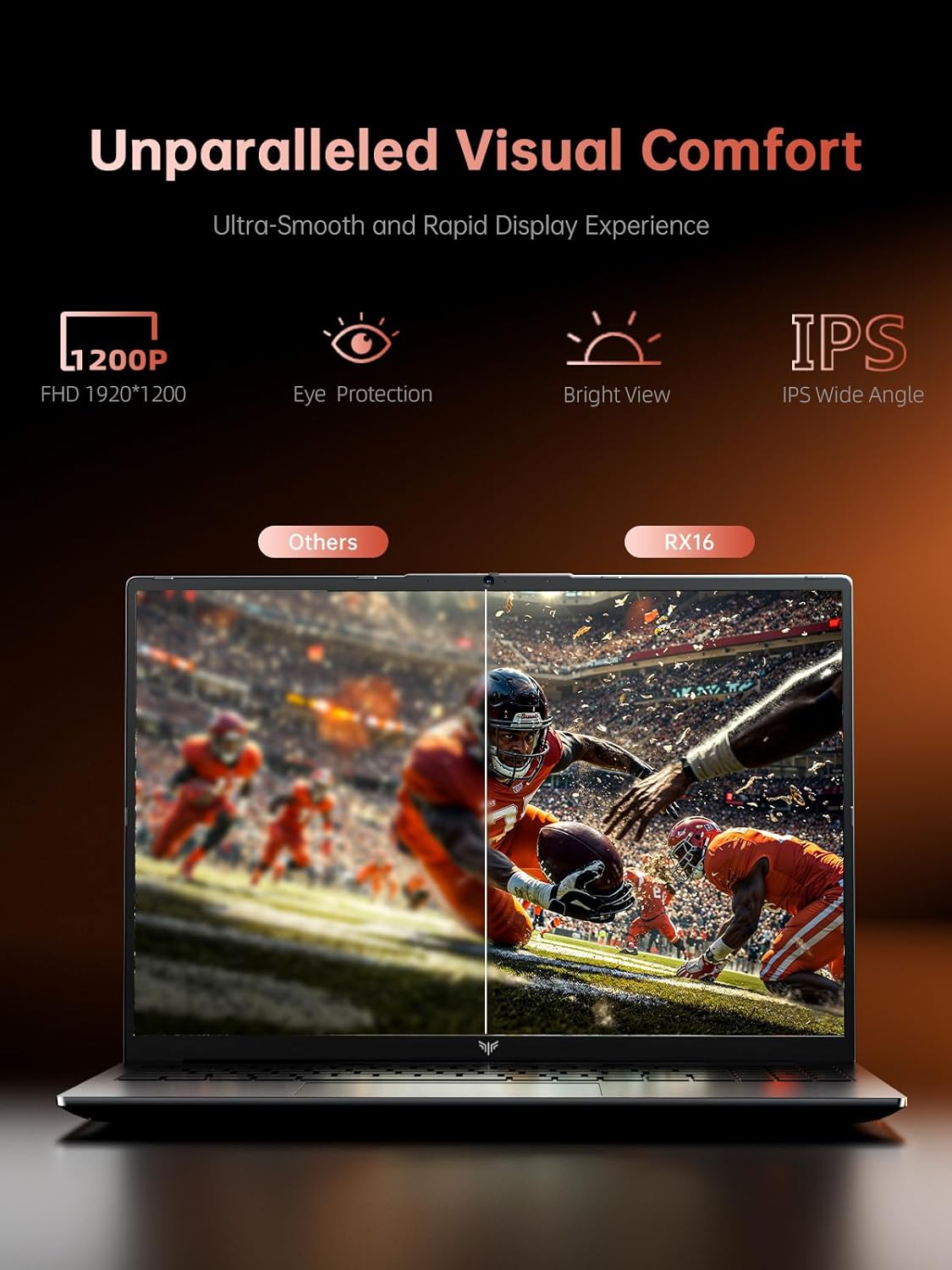 2025 Laptop, Laptop with AMD Ryzen 7 6800H (8C/16T, Up to 4.7GHz), 16GB DDR5 512GB NVMe SSD Laptop Computer, 16-inch FHD Display, WiFi 6, Backlit KB - Image 5