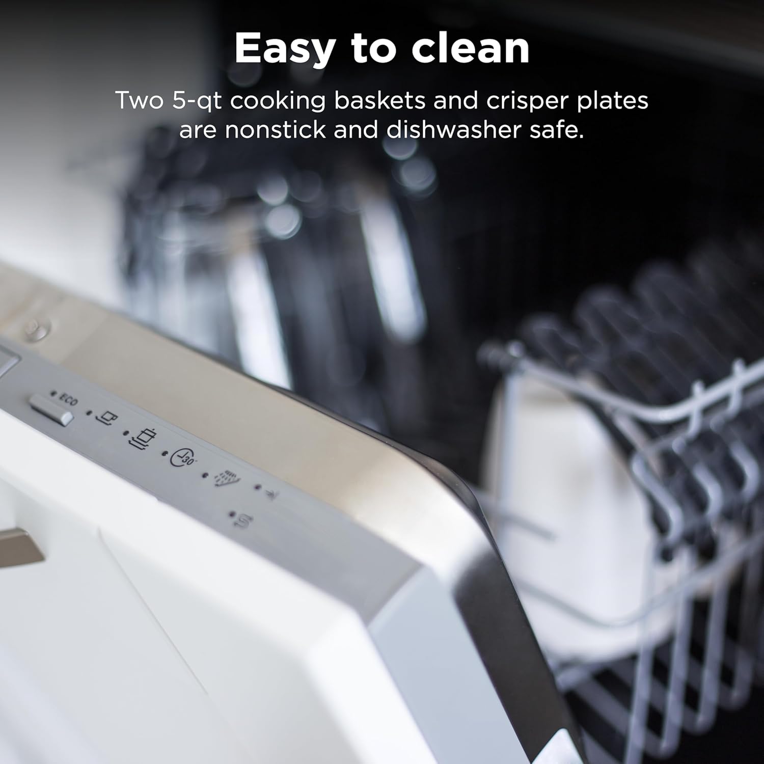 Ninja DZ550 Foodi 10 Quart 6-in-1 DualZone Smart XL Air Fryer with 2 Independent Baskets, Smart Cook Thermometer for Perfect Doneness, Match Cook & Smart Finish to Roast, Dehydrate & More, Grey - Image 2