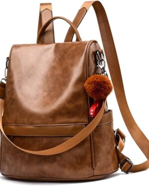 CHERUTY Women Backpack Purse PU Leather Anti-theft Casual Shoulder Bag Fashion Ladies Satchel Bags