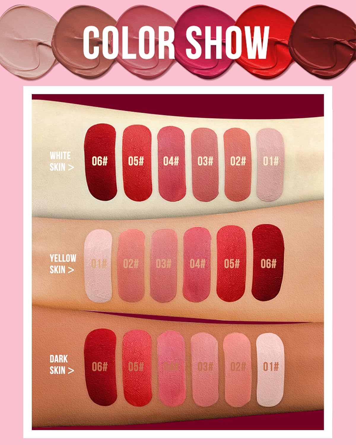 Matte Liquid Lipstick for Women,1Pcs Highly Pigmented Color Lip Stain Tint,Super Velvet Matte Lip Gloss,Up to 16H Wear Lipstain,Long Lasting Waterproof Lipgloss,Non-Stick Cup Lip Makeup-05# Ruby Red - Image 4
