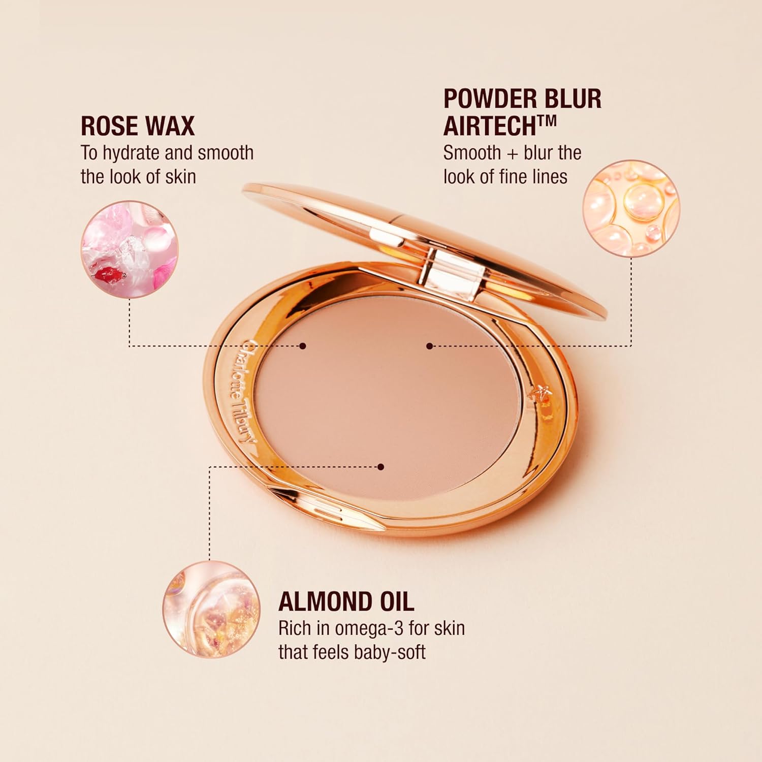 Charlotte Tilbury Airbrush Flawless Finish Setting Powder - Pore-Blurring Pressed Powder for Face Makeup to Minimize Shine with a Soft-Focus Finish - Image 2