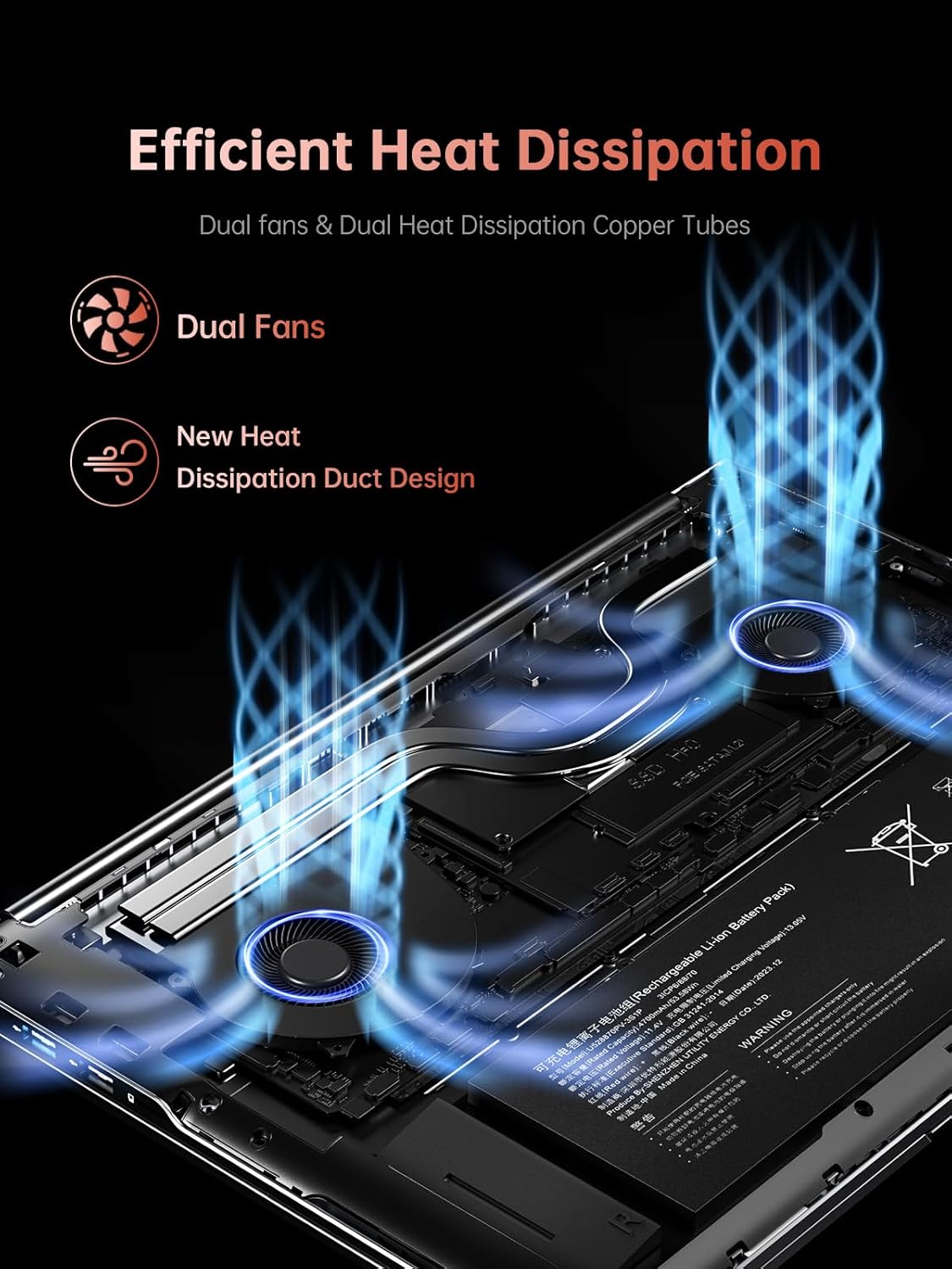 2025 Laptop, Laptop with AMD Ryzen 7 6800H (8C/16T, Up to 4.7GHz), 16GB DDR5 512GB NVMe SSD Laptop Computer, 16-inch FHD Display, WiFi 6, Backlit KB - Image 8