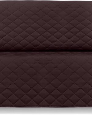 Utopia Bedding Reversible Sofa Couch Cover, Water Resistant Slipcover Furniture Protector with Foam Sticks and Elastic Straps for Kids Dogs Pets (3 Seater, Chocolate/Beige)