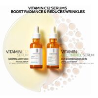 La Roche-Posay Pure 12% Vitamin C Serum For Face With Hyaluronic Acid & Salicylic Acid, Hydrating Face Serum, Boost Radiance & Reduce Wrinkles, 2 Formulas for Normal or Oily Skin Control - Image 3