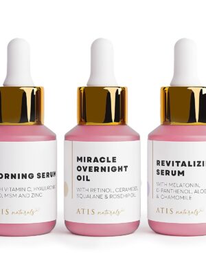 ATIS Facial Serum 3 Pack, Vitamin C Serum, Retinol Serum and Hyaluronic Acid Serum For Anti Aging & Wrinkle - Boost Skin Collagen, Hydrate & Plump Skin