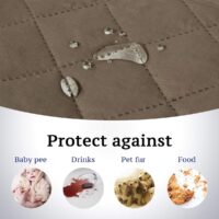 H.VERSAILTEX Reversible Quilted Sofa Cover Water Resistant Sofa Slipcover Washable Couch Cover with Non Slip Elastic Strap Furniture Protector for Kids, Dogs, Pets(Sofa, Taupe Brown/Beige) - Image 2