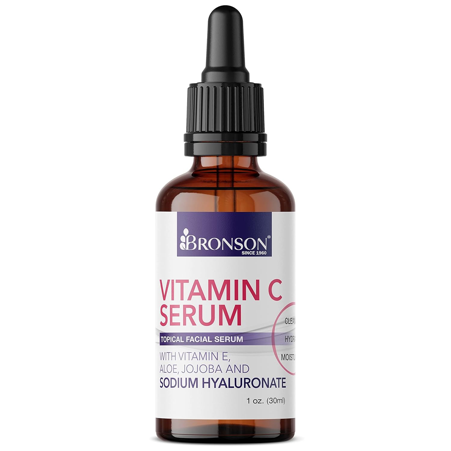 Bronson Vitamin C Serum for Face, Anti Aging Facial Serum with Premium Hyaluronic Acid, Vitamin E, Aloe & Jojoba, Hydrating & Brightening Serum for Dark Spots, Fine Lines and Wrinkles 1 oz. - Image 2