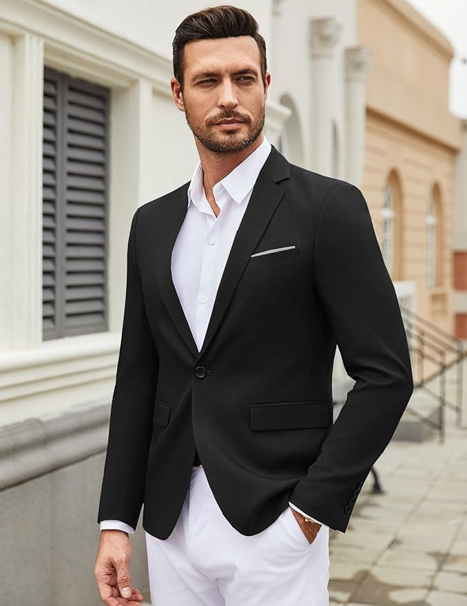 COOFANDY Mens Casual Blazer Suit Jackets One Button Sport Coats Lightweight Business Sports Jackets - Image 5