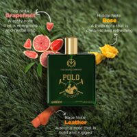 Polo Green EDP for men 3.4 Fl Oz | Premium Perfume | Long-lasting Fragrance | Perfect for Men | Peach, Lavender & Patchouli | Made with Essential Oils
