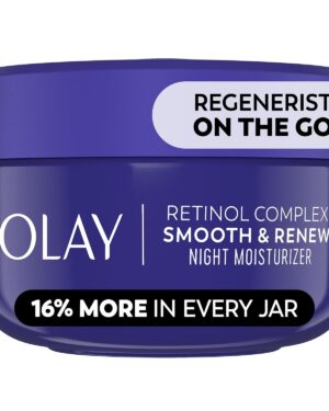 Olay Regenerist Retinol Face Moisturizer, Smooth & Renew Cream for Women, Fragrance-Free - Anti-Aging, Anti-Wrinkle, Fine Lines, Tightening, Brightening - Recyclable Eco Jar, Non-Greasy, 2 Oz