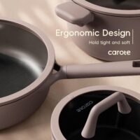 CAROTE 19PCS Pots and Pans Set, Nonstick Cookware Set, Kitchen Cooking Set Induction Non-toxic Granite Set - Image 4
