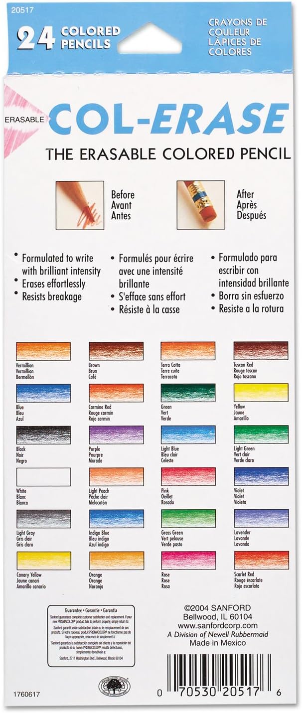 Prismacolor Col-Erase Erasable Colored Pencils, Adult Coloring, 24 Pack - Image 5