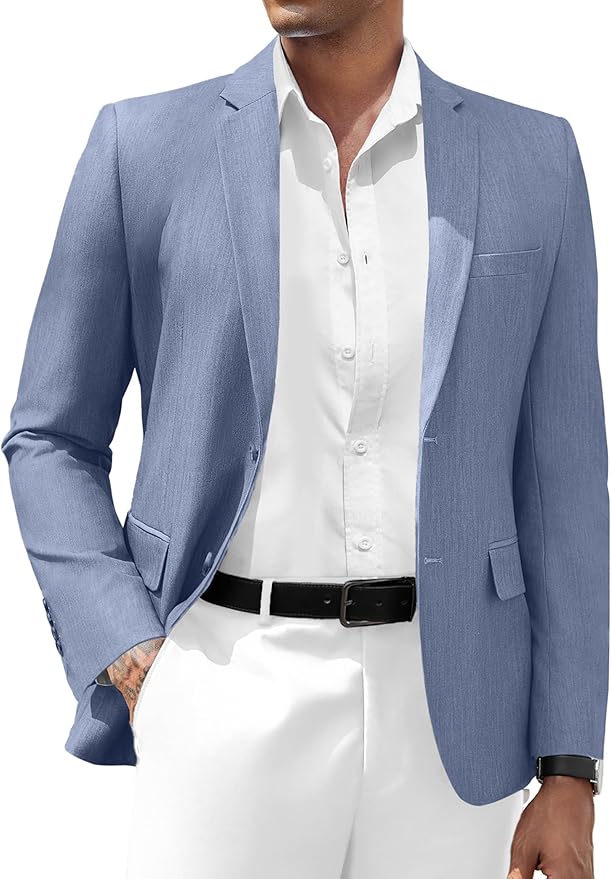 COOFANDY Mens Casual Blazer Slim Fit Suit Jacket Two Button Lightweight Sport Coat