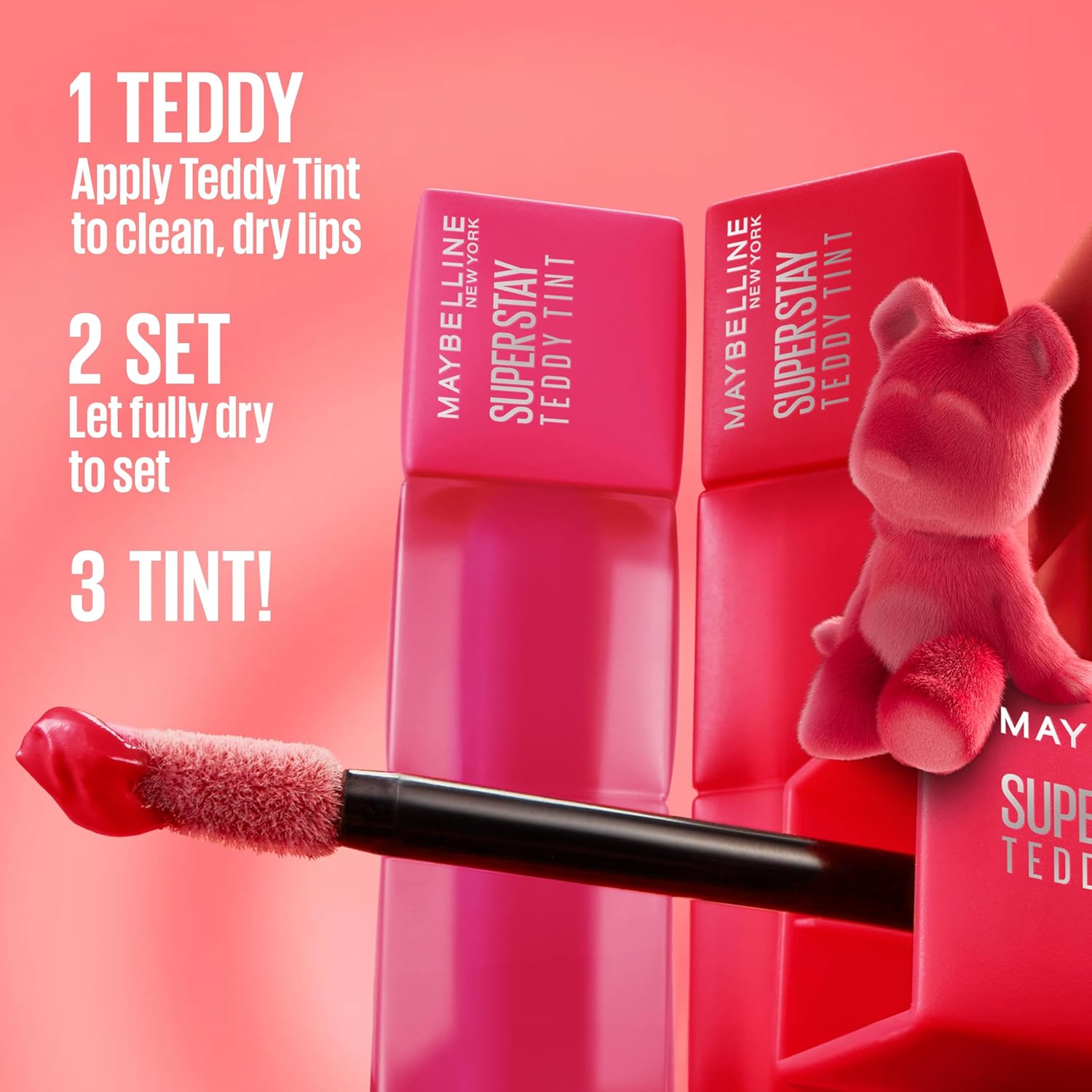 Maybelline Super Stay Teddy Lip Tint, Long Lasting Matte Lipstick For Up To 12HR Wear, Kneehigh, 1 Count - Image 2