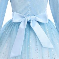 OBEEII Girls Flower Girl Dress Velvet Long Dress Winter Fall Wedding Bridesmaid Maxi Gown 3/4 Sleeve Princess Party Dresses - Image 5
