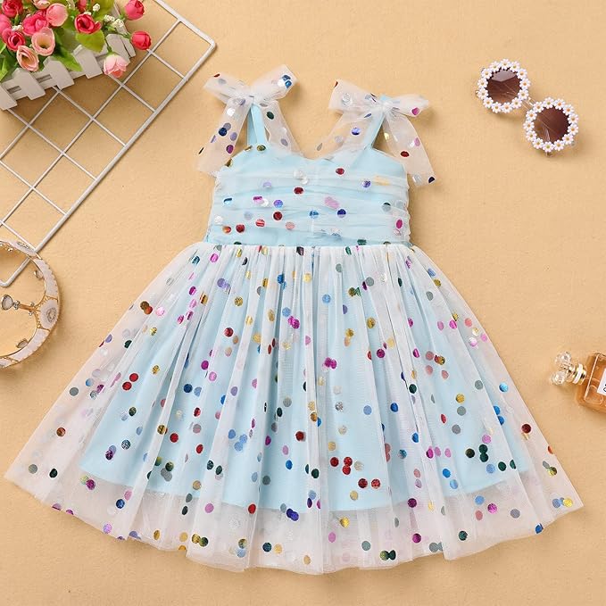 Baby Girls Tutu Dress Summer Sleeveless Backless Princess Birthday Party Dresses Sequin Ruffle Tulle Bowknot Sundress - Image 5