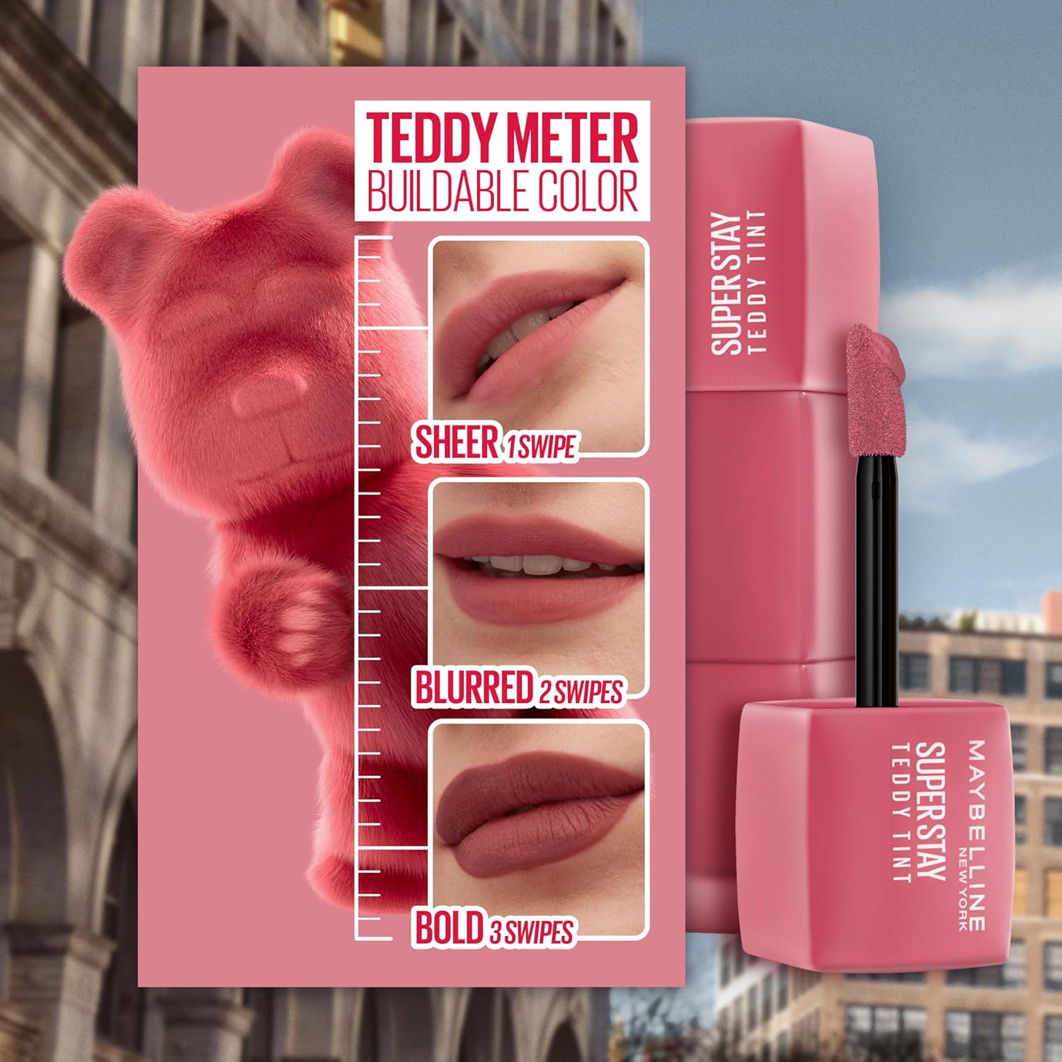 Maybelline Super Stay Teddy Lip Tint, Long Lasting Matte Lipstick For Up To 12HR Wear, Kneehigh, 1 Count - Image 4