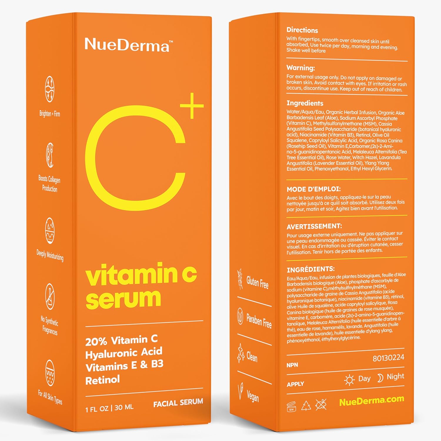 Vitamin C Serum For Face Anti Aging, Brightening, Retinol, Aloe, Hyaluronic Acid, Vitamins E, B3. Boosts Collagen - Image 5