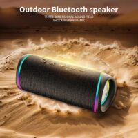 Bluetooth Speaker with HD Sound, Portable Wireless, IPX5 Waterproof, Up to 20H Playtime, TWS Pairing, Bluetooth 5.3, for Home, Party, Beach, Outdoor, Electronic Gadgets, Birthday Gift (Black) - Image 2