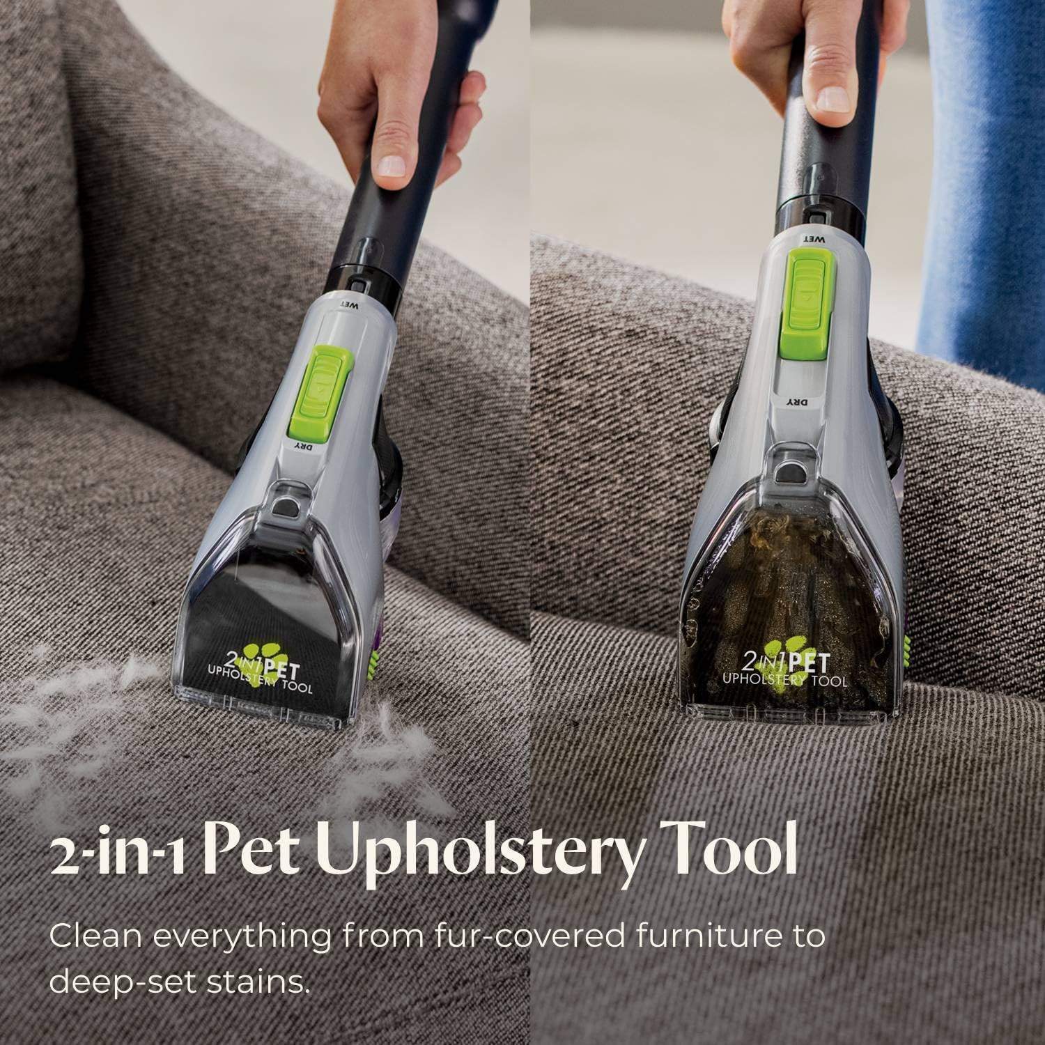 BISSELL ProHeat 2X Revolution Pet Pro Plus, 3588F, Upright Deep Cleaner, 30-minute Dry Time, Dual Dirt Lifter Powerbrush, Hose & Tool Attachment, Pet Upholstery and Tough Stain Tool Included - Image 3