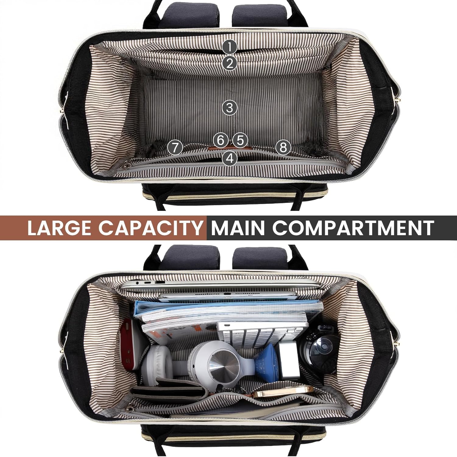 LOVEVOOK Laptop Backpack for Women, 15.6 Inch Work Business Backpacks Purse With Large Capacity, Waterproof Nurse Bag College Bookbag for School, Waterproof Casual Daypack for Travel - Image 7