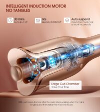 Automatic Curling Iron, Professional Automatic Hair Curler with 1" Curling Wand Large Slot & 4 Temperature & 3 Timer, Dual Voltage Anti-Tangle Rotating Curling Iron with Auto Shut-Off for Hair Styling - Image 8