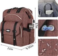 FALANKO Laptop Backpack for Women,Stylish Doctor Nurse Teacher Work Travel Backpack for 15.6 Inch Laptop with RFID Anti-theft USB Charging Port Water Resistant College Purse Business Computer Bookbag - Image 4