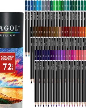 Colored Pencils for Adult Coloring Books, 72 Color Pencil Set, Soft Core Color Pencils for Adult Coloring Book, Coloring Pencils for Adults - Drawing, Sketching, Blending & Shading-Art Supplies.
