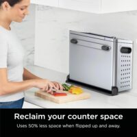 Ninja FT405CO 10-in-1 Digital Air Fry Oven with Extra Large Capacity, Flip Up and Away, Stainless Steel Body, and Temperature Control (Renewed) - Image 7
