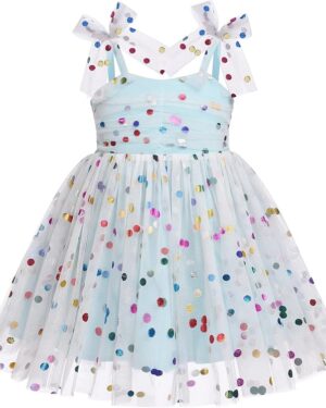 Baby Girls Tutu Dress Summer Sleeveless Backless Princess Birthday Party Dresses Sequin Ruffle Tulle Bowknot Sundress
