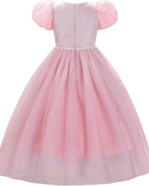 JerrisApparel Girls Princess Dress Puff Sleeve Princess Costume with Accessories